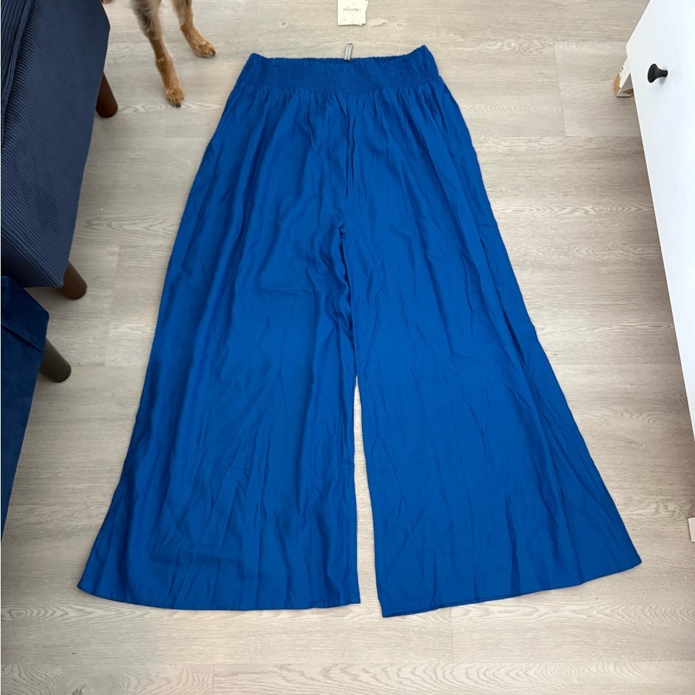 Raviya Cobalt Blue Wide-Leg Pants